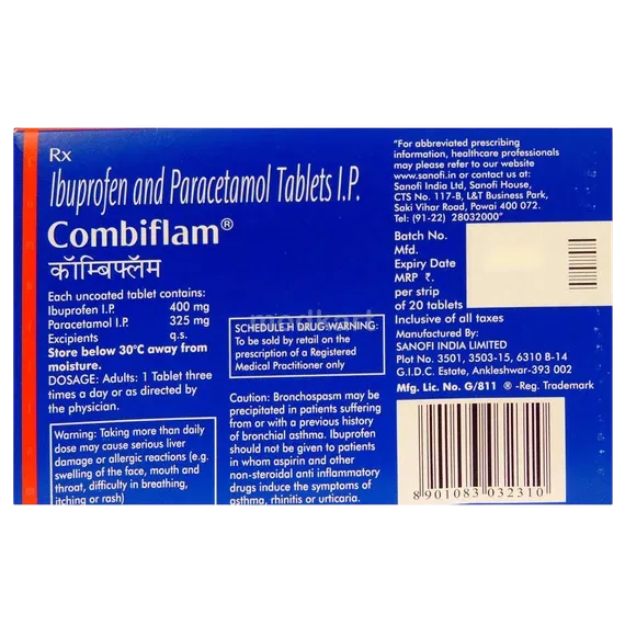 combiflam tablet 20's